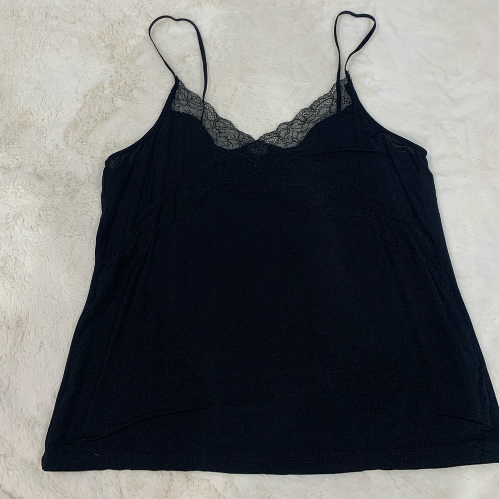 H&M small black lacy cami with adjustable straps